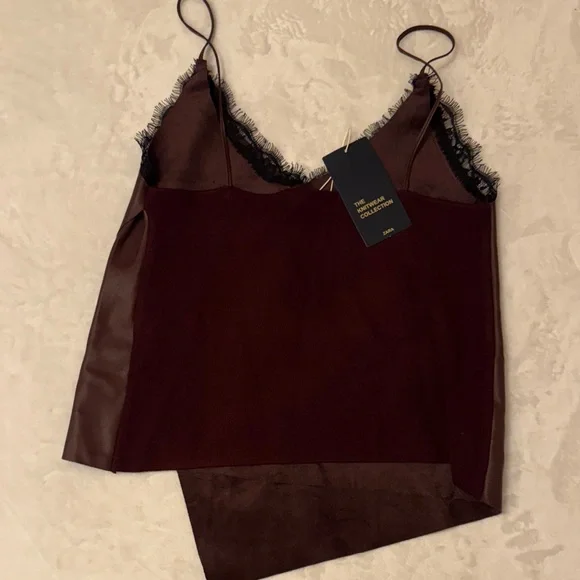Zara Chocolate Camisole with Fringe Trim - Picture 9 of 9